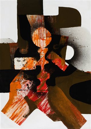 Alvaro Monnini 1922 - 1987 " Alba meccanica ", 1973 Smalto sintetico su tela,...