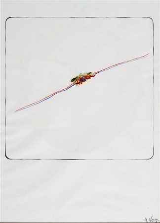 Angelo Verga 1933 - 1999 Senza titolo, anni '70 Tecnica mista su carta, cm....