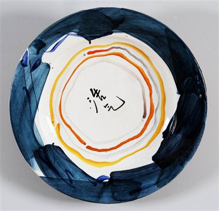 Hsiao Chin 1935 " Vortice ", 1982 Smalti su ceramica, cm. d. 50 Firmato al...
