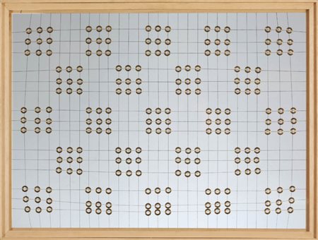 Manfredo Massironi 1937 - 2011 Senza titolo, 1960 Assembalggio, fili cotone,...