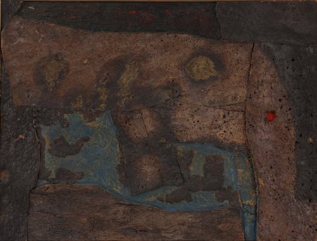 Enrico Cervelli (1927-1961). Spiaggia del mar morto, 1961. Tecnica mista su...