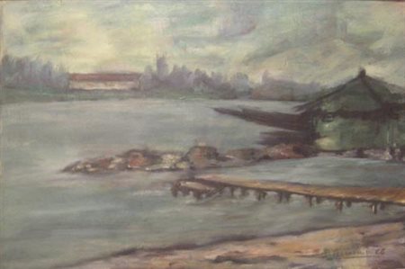 Bice Cremonini. Villa Mimma (Poggio allegro), ’66. Olio su tela, firma e data...