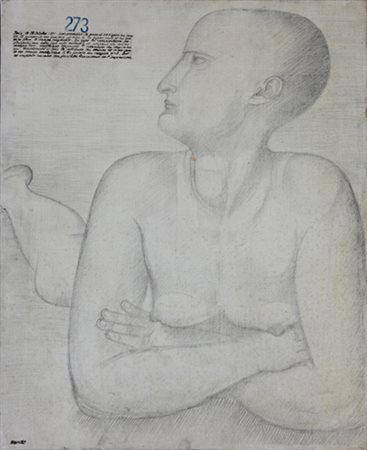 Nando Pierluca Fernandino (Venezia, 1912). Personaggio, 1971. Disegno a...