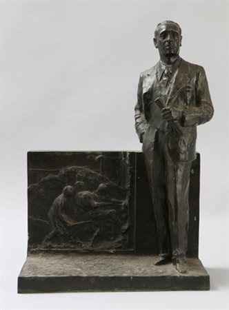 Torquato Tamagnini (1886-1995). Primavera 1944. Scultura in bronzo, titolo e...
