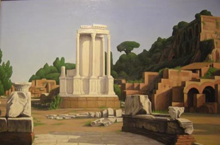 Giovanni Arcangeli (Gradoli, 1950). Fori Romani, 1993. Olio su tela, firma e...