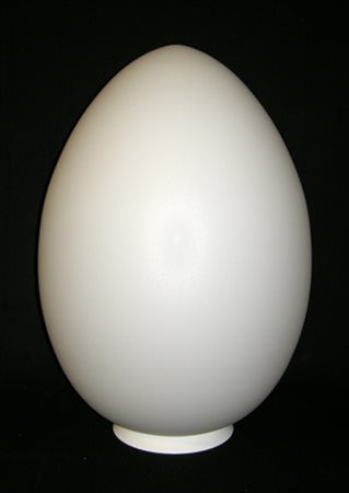 Lampada da tavolo a uovo in vetro latteo. Alt. cm60