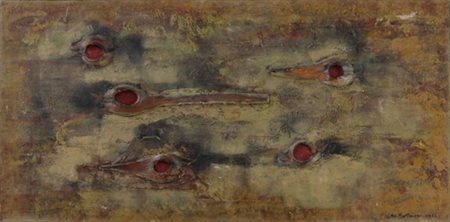 Frans Hartmann (Germania, 1907 - 1989). Composizione, 1963. Tecnica mista su...