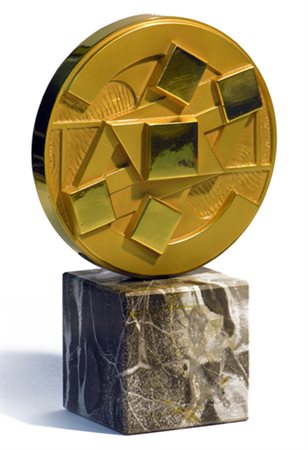 Giò Pomodoro (Orciano di Pesaro, 1930 – Milano, 2002). Sole 5 quadrati,1984....