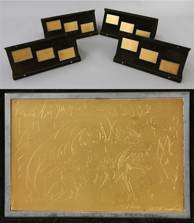 Aligi Sassu. Il Vangelo. Serie di 12 placche in oro realizzate dal Gold...