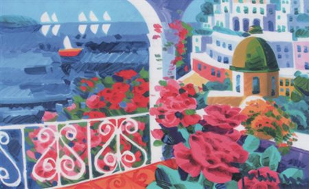 Athos Faccincani (Peschiera del Garda, 1951). Terrazzo su Positano, 2010....
