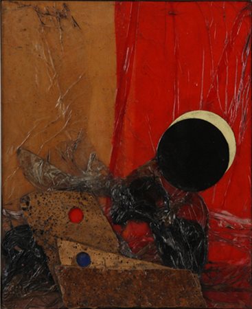 Roberto Gaetano Crippa (Monza, 1921 – Bresso, 1972). Landscape, ’71. Collage...