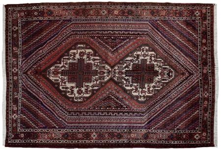 AFSHARI Persia meridionale (Reg. Kerman)Di vecchia manifattura.Cm. 231x163,...