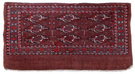 YOMUT Russia (Reg. Boukhara)Chuval di antica manifattura. Fine '800.Cm....