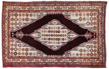 MAZLEGAN Persia occidentale (Reg. Hamadan)Di vecchia manifattura.Cm. 227x143,...