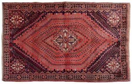 SIRJAND Persia meridionaleDi vecchia manifattura.Cm. 243x157, mq. 3,82.