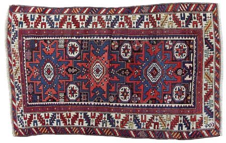 LESGHI Caucaso orientale (Reg. Kuba)Di antica manifattura. 1880 ca.Cm....