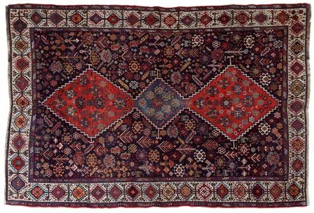 KASKAY Persia meridionale (Reg. Fars)Di antica manifattura. 1890 ca.Cm....