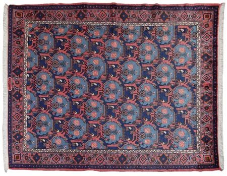 SENNEH Persia occidentale (Reg. Kurdistan)Di vecchia manifattura.Cm. 213x169,...