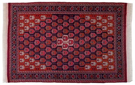 BOUKHARA Russia-TurkmanistanDi vecchia manifattura. Anni '50.Cm. 246x161, mq....