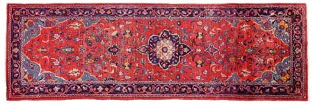 KESHAN Persia centrale (Reg. Kum)Kenarè di vecchia manifattura.Cm. 307x103,...