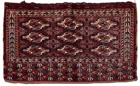 YOMUT Russia (Reg. Boukhara)Chuval di antica manifattura. Fine '800.Cm....