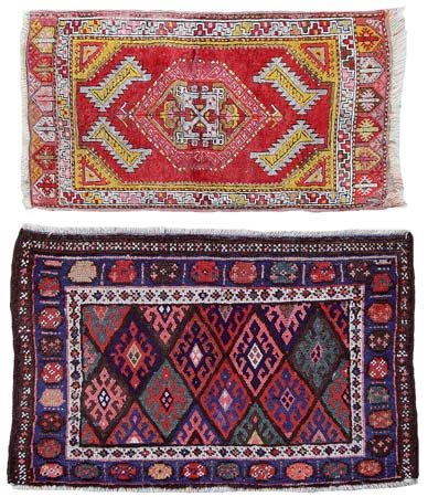 TAPPETI VARI KIRSCHEIRDi antica manifattura. Fine '800.Cm. 85x50, mq....