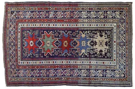 CI-CI Caucaso orientale (Reg. Kuba)Di antica manifattura. 1880 ca.Disegno...