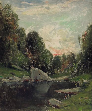 COLMO GIOVANNI Torino 13/05/1867 - 24/04/1947Paesaggioolio su tavola cm....