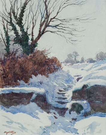 BELTRAME ACHILLE Arzignano (Vi) 19/03/1871 - Milano 19/02/1945Paesaggio...