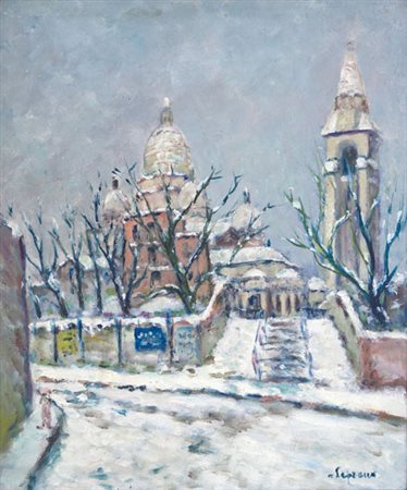 LEPREUX ALBERT 1868 - 1959Sanctuaryolio su cartone cm. 46x38, firma in basso...