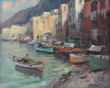 GIORDANO FELICE Napoli 09/01/1880 - Capri (Na) 25/08/1964Capriolio su tavola...