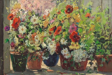 FERRARIO LINDA Genova 01/04/1876 - 04/12/1956Dal terrazzo, 1937olio su tavola...