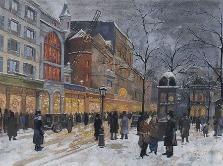 BENNER EMMANUEL MICHEL Capri 17/07/1873 - Francia 1965Moulin Rougetecnica...