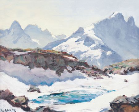 ABRATE ANGELO Torino 1900 - Sallanches 1985Contreyour de juin à la gouille de...