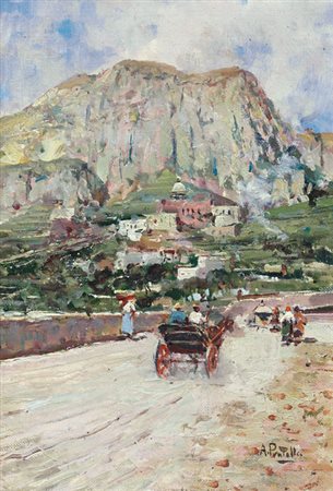 PRATELLA ATTILIO Lugo (Ra) 19/04/1856 - Napoli 28/04/1949Capriolio su tela...