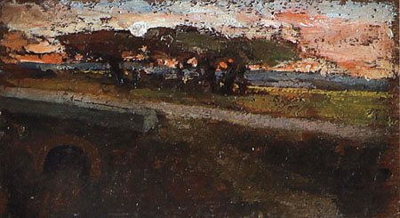 BARTOLENA GIOVANNI Livorno 24/06/1866 - 16/02/1942Paesaggio al tramonto,...