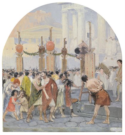 CAPUTO ULISSE Salerno 04/11/1872 - Parigi 13/10/1948Progetto d'affresco,...