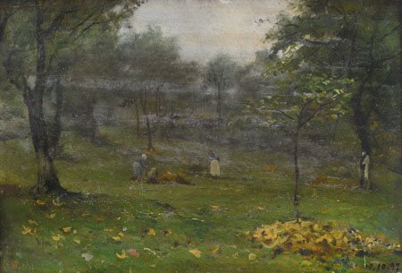 DELLEANI LORENZO Pollone 17/01/1840 - Torino 15/11/1908Alberi e prati...