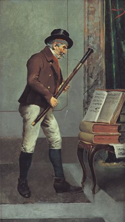 ROSSI LUCIO Roma 23/01/1846 - Parigi 20/10/1913Interno con figura di...