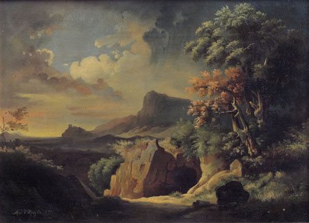 D'AZEGLIO MASSIMO Torino 24/10/1798 - 16/01/1866Paesaggio 1825olio su tela,...