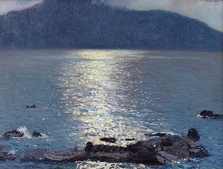 MAGGI CESARE Roma 13/01/1881 - Torino 11/05/1961Riflessi, 1922olio su cartone...