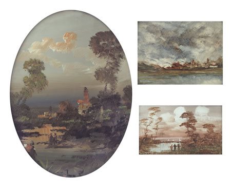 CARGNEL LUCIO Treviso 1903 - Milano 18/12/1998Paesaggilotto di 3 opere...