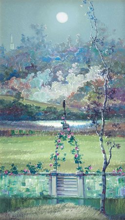 PESSINA ANGELO Milano 1896Sinfonia della notte a Venezia, 1966olio su tela...