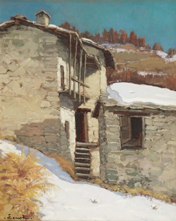 CERIOLI FRANCESCO Torino 1930Disgelo a Maffiottoolio su cartone cm. 50x40,...