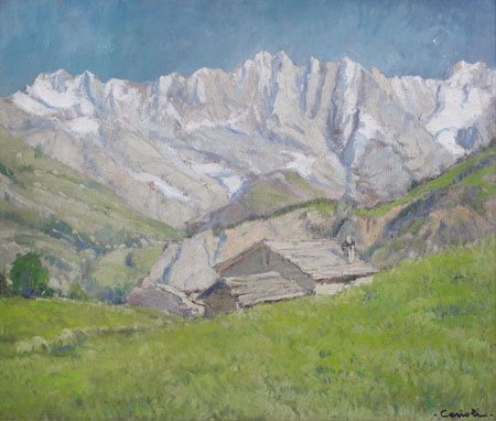 CERIOLI FRANCESCO Torino 1930Le Grand Muraillesolio su tavola cm. 50x60,...