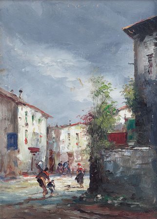 BRIOSCHI ATHOS Milano 03/10/1910 - 2000Nel paeseolio su cartone telato cm....