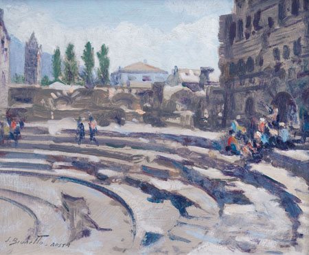 BRUNETTO SILVIO San Maurizio Canavese (To) 30/08/1932Aostaolio su cartone cm....