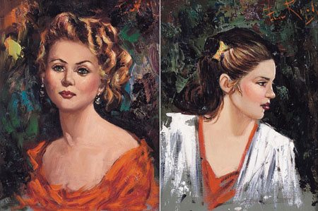 RISPOLI FRANCO Napoli 1921Ritrattoolio su tavola cm. 24x18, firma in alto a...