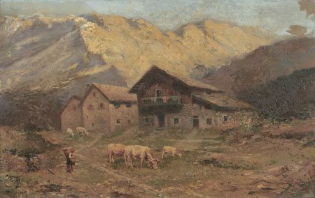 CAJANI VITTORIO Torino 1848 - Parigi 1888Dove regna la pace, impressioneolio...