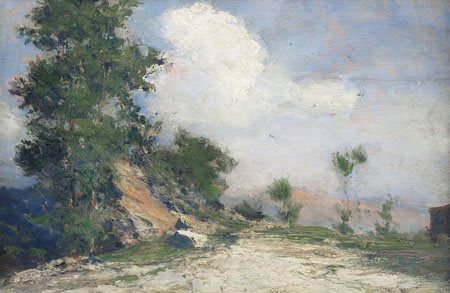 CECCONI EUGENIO Livorno 08/09/1842 - Firenze 19/12/1903Campagna toscanaolio...